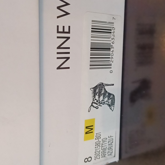Nine West Sz(8) Navy Suede Mesh 3" Heel with Zipper back see thru open toe - Picture 2 of 10